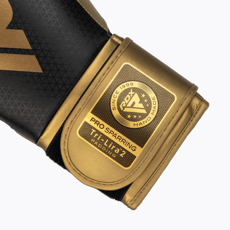 Боксови ръкавици RDX L2 Mark Pro Sparring Hook & Loop golden 6