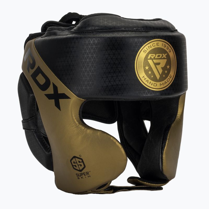Боксова каска RDX L1 Mark Pro Cheek Training Head Guard golden