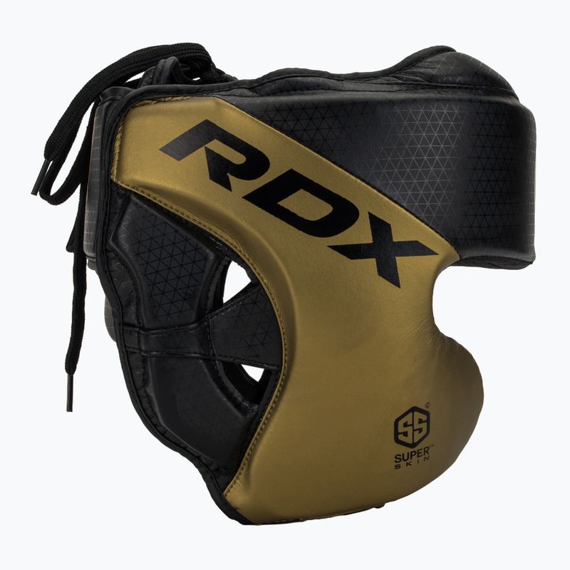 Боксова каска RDX L1 Mark Pro Cheek Training Head Guard golden 2