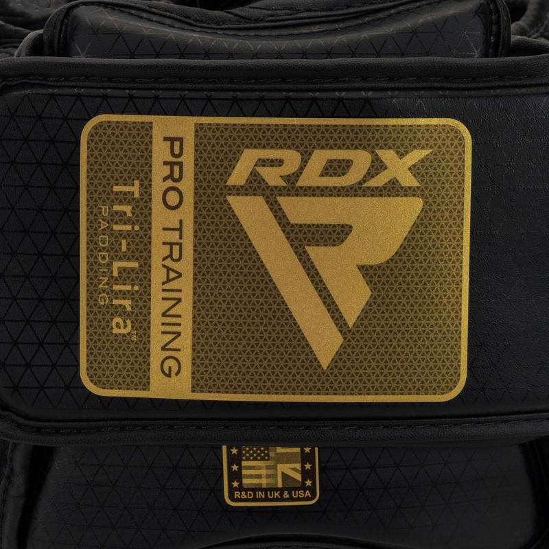 Боксова каска RDX L1 Mark Pro Cheek Training Head Guard golden 5