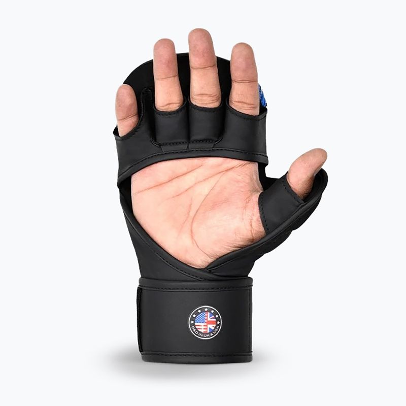 Ръкавици за ММА RDX Grappling Shooter New Aura F17 black/blue 3