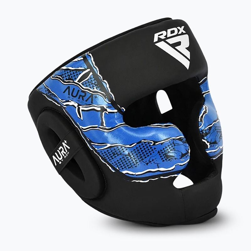 Боксова каска RDX New Aura F17 Head black/blue 2