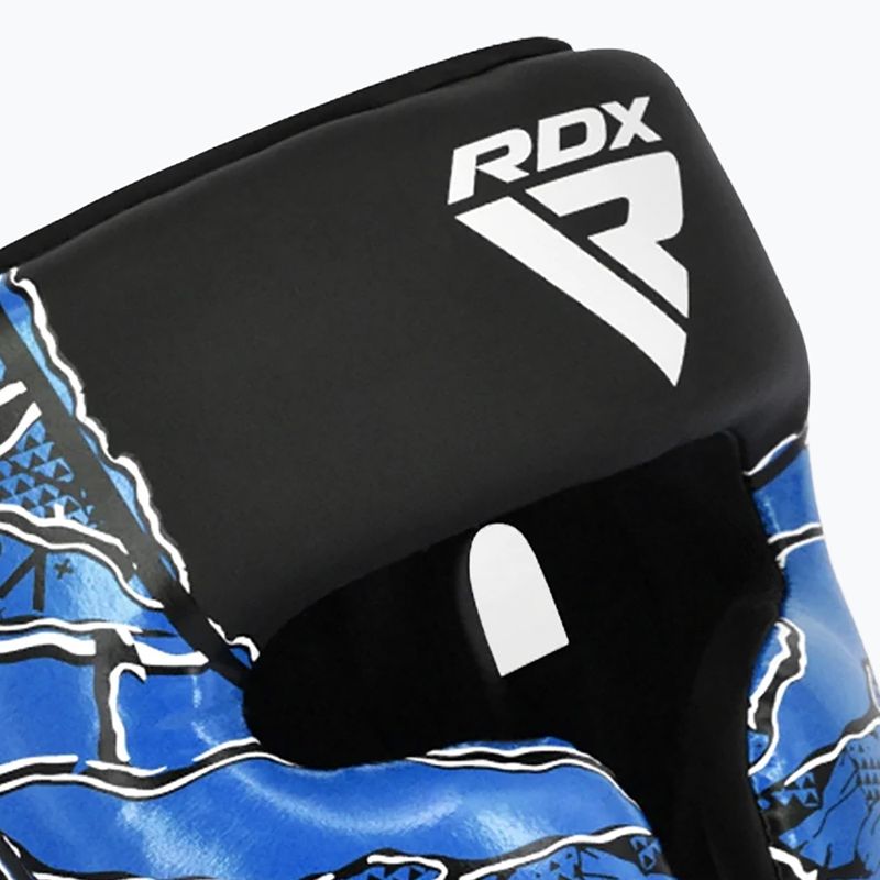 Боксова каска RDX New Aura F17 Head black/blue 5
