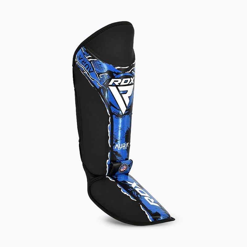 Протектори за пищял и стъпала RDX Instep New Aura F17 Shin black/blue 3