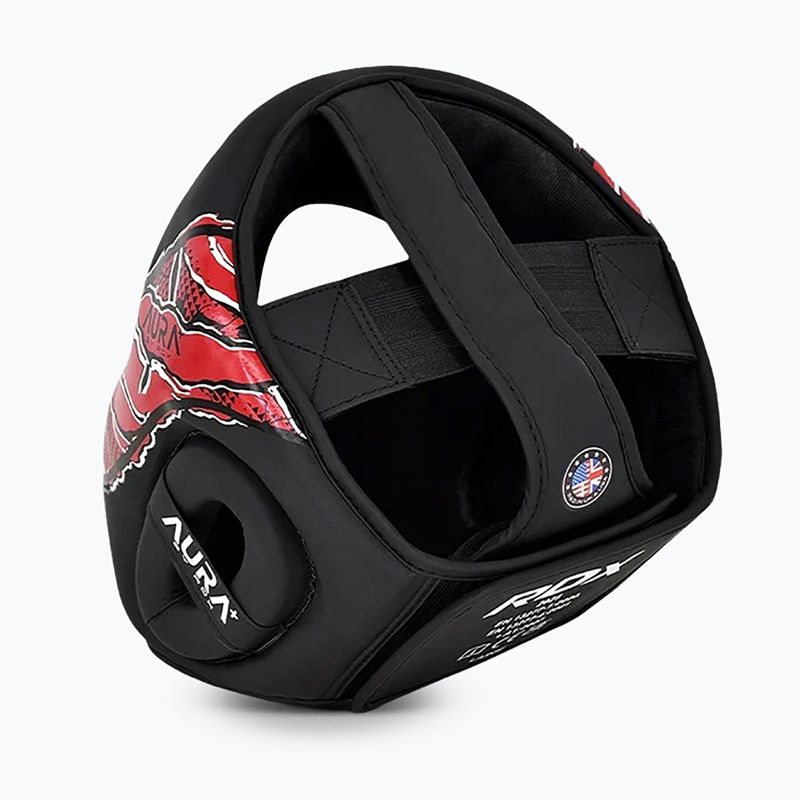 Боксова каска RDX New Aura F17 Head black/red 4