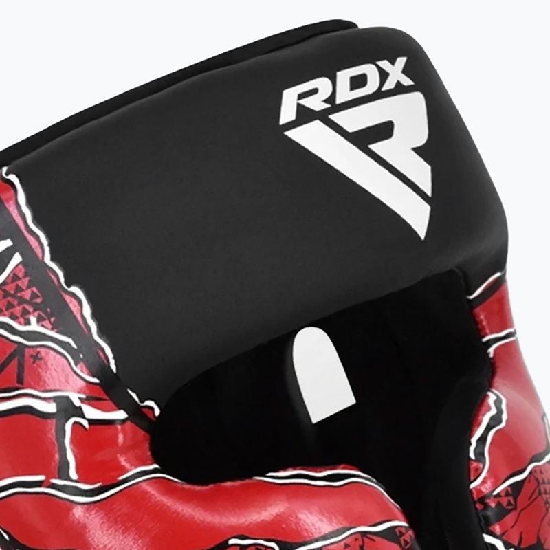 Боксова каска RDX New Aura F17 Head black/red 5