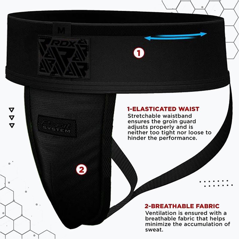 Протектор за слабини RDX Groin Guard Supporter H1 full black 4