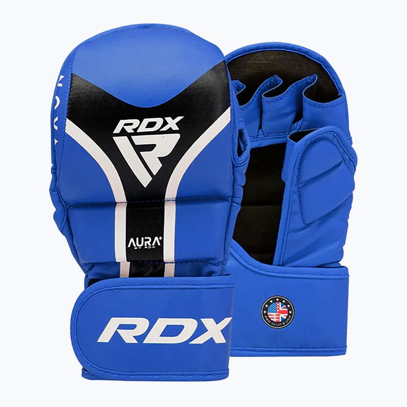 Граплинг ръкавици RDX Grappling Shooter Aura Plus T-17 blue