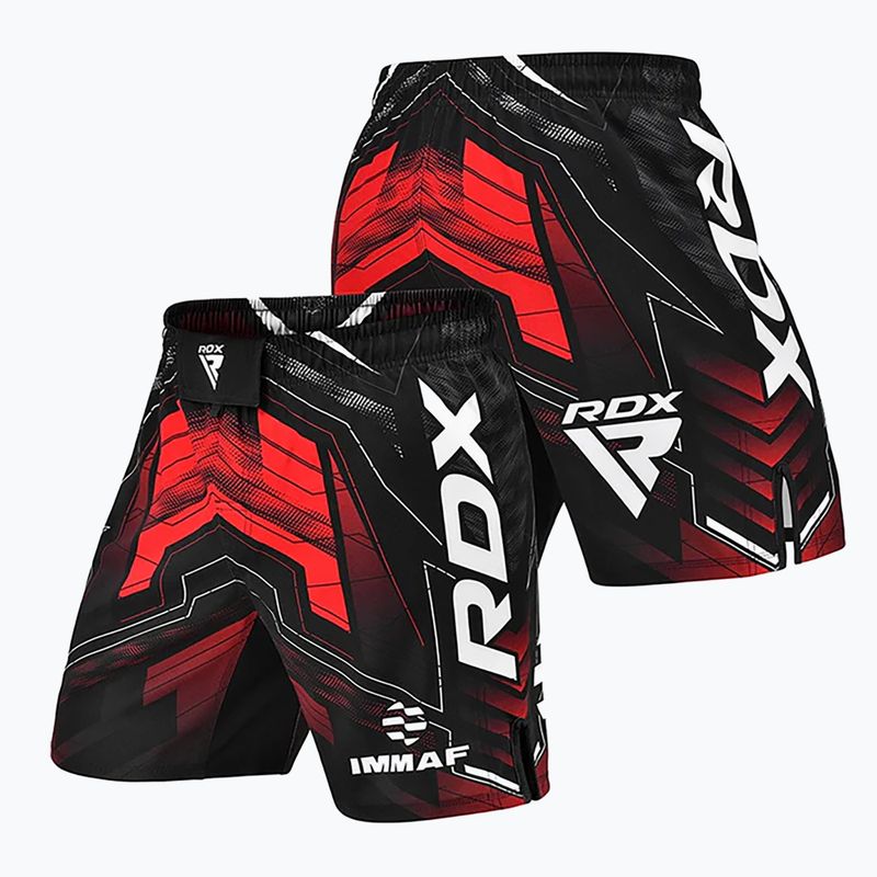Мъжки шорти за тренировка RDX IMMAF Approved MMA Fight & Training red 5