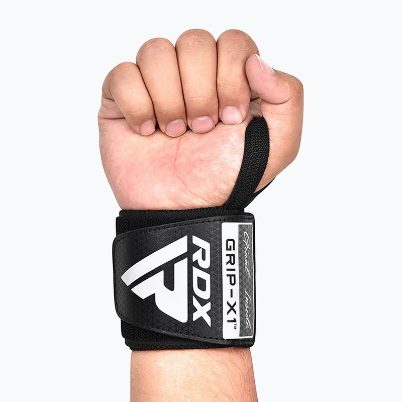 Ортеза за китка RDX WR11 Gym Wrist Wrap черна/сива 4