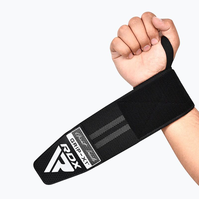 Ортеза за китка RDX WR11 Gym Wrist Wrap черна/сива 5