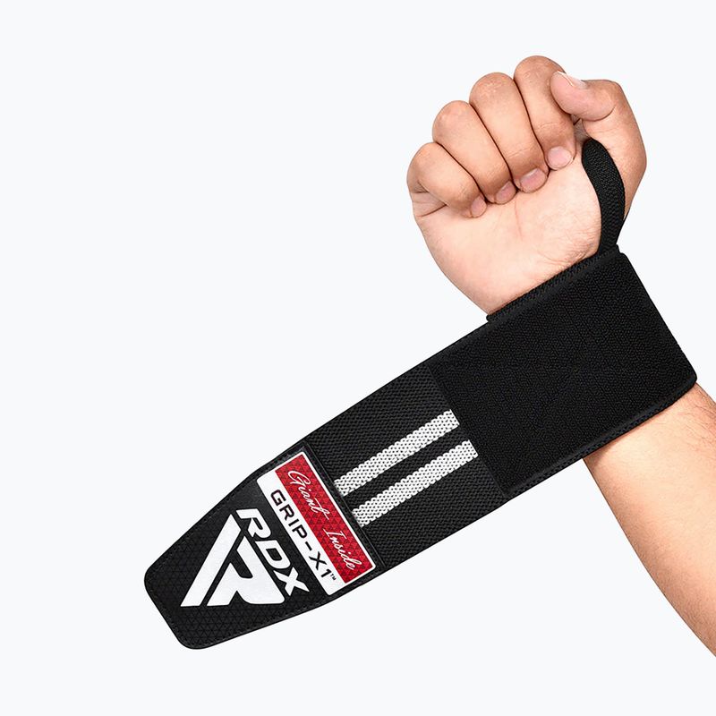 Гривна за китка RDX WR11 Gym Wrist Wrap черна/бяла 4