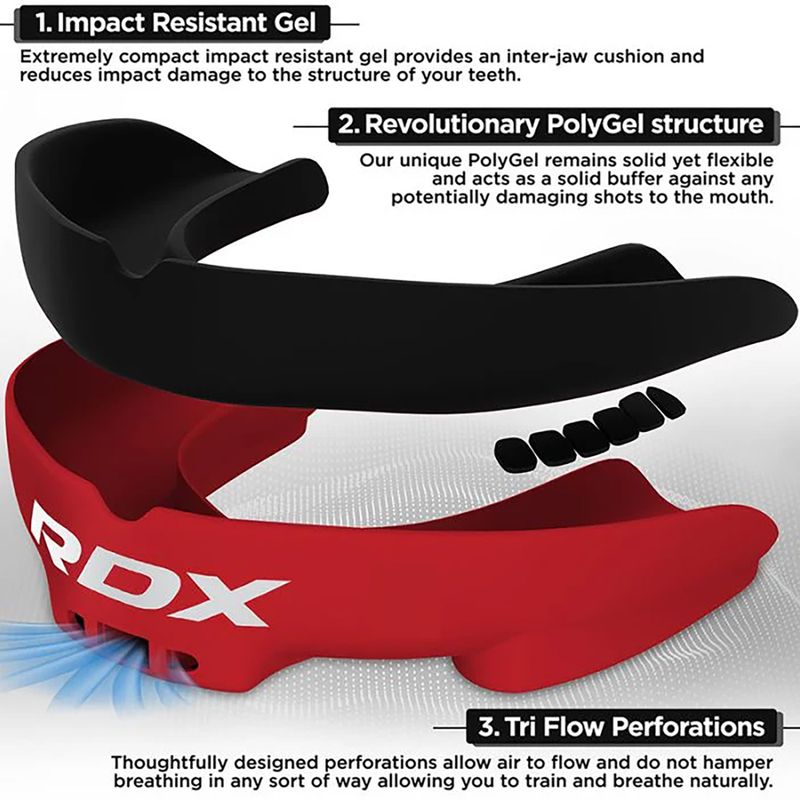 Протектор за челюст RDX Mouth Guard black/red 2