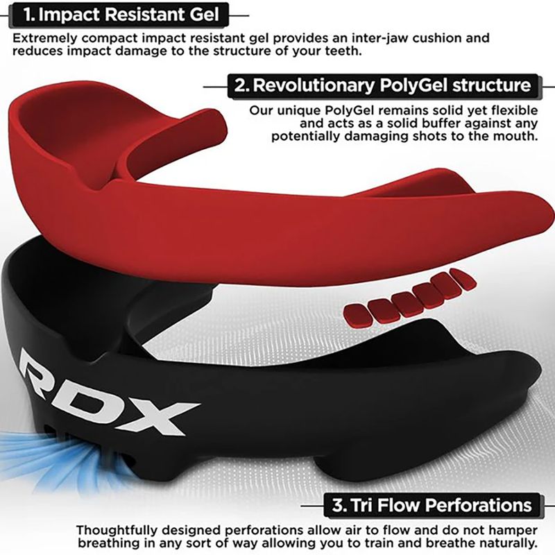 Протектор за челюст RDX Mouth Guard red/black 3