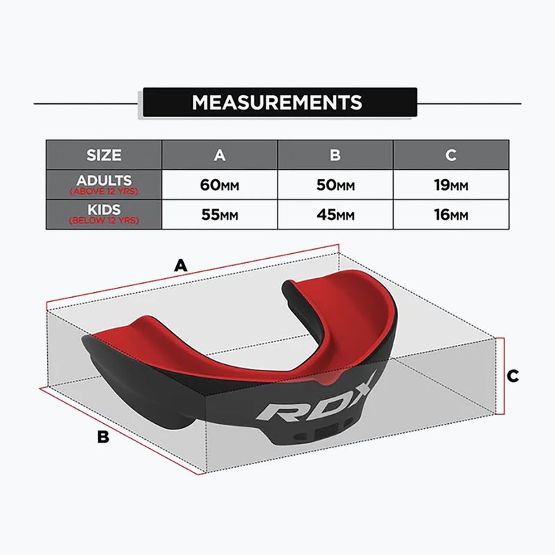 Протектор за челюст RDX Mouth Guard red/black 4