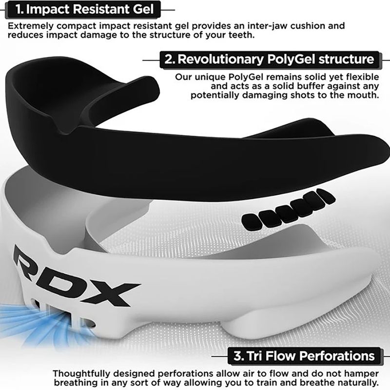 Детски протектор за челюст RDX Mouth Junior white/black 2