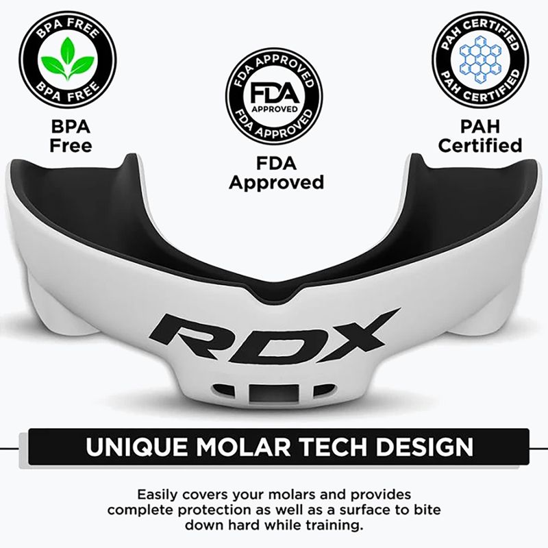 Детски протектор за челюст RDX Mouth Junior white/black 3