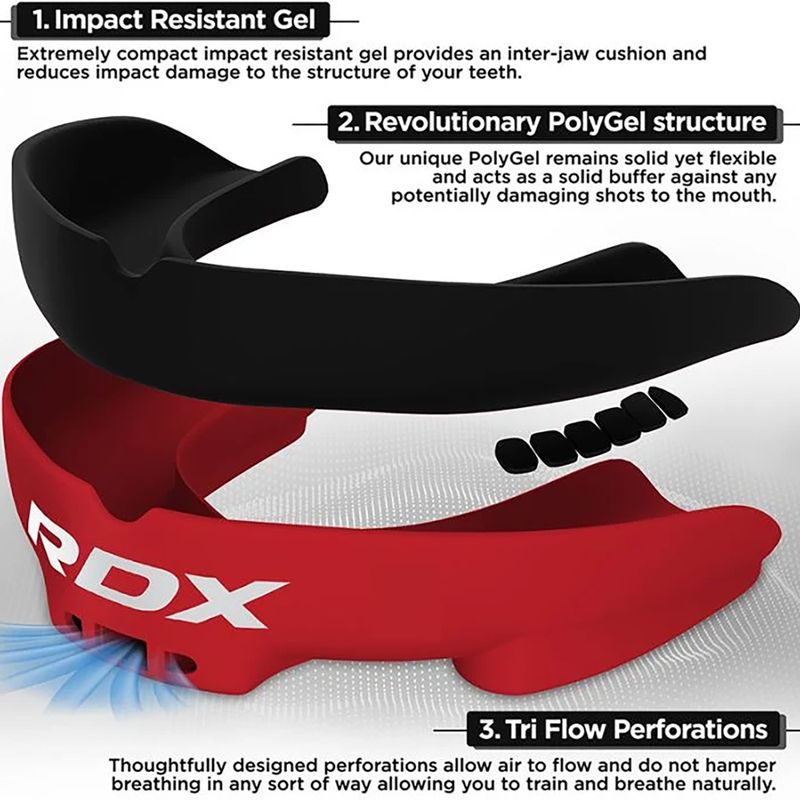 Детски протектор за челюст RDX Mouth Junior red/black 2