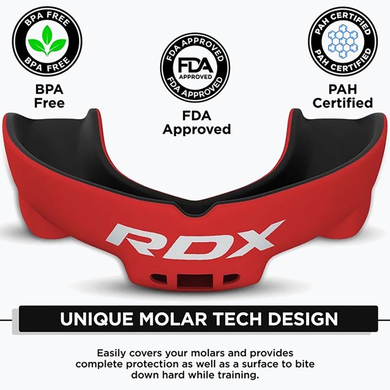 Детски протектор за челюст RDX Mouth Junior red/black 3