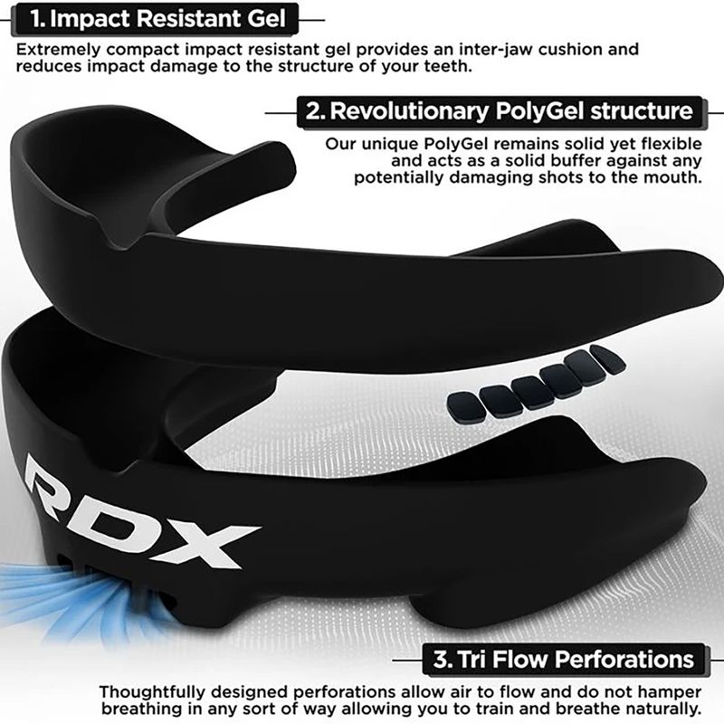 Детски протектор за челюст RDX Mouth Junior black 2