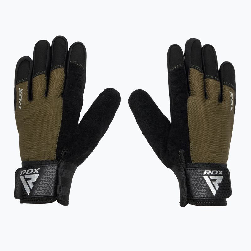 Тренировъчни ръкавици RDX W1F Full Finger army green 2