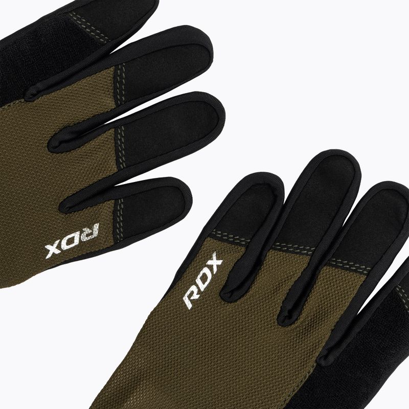 Тренировъчни ръкавици RDX W1F Full Finger army green 5