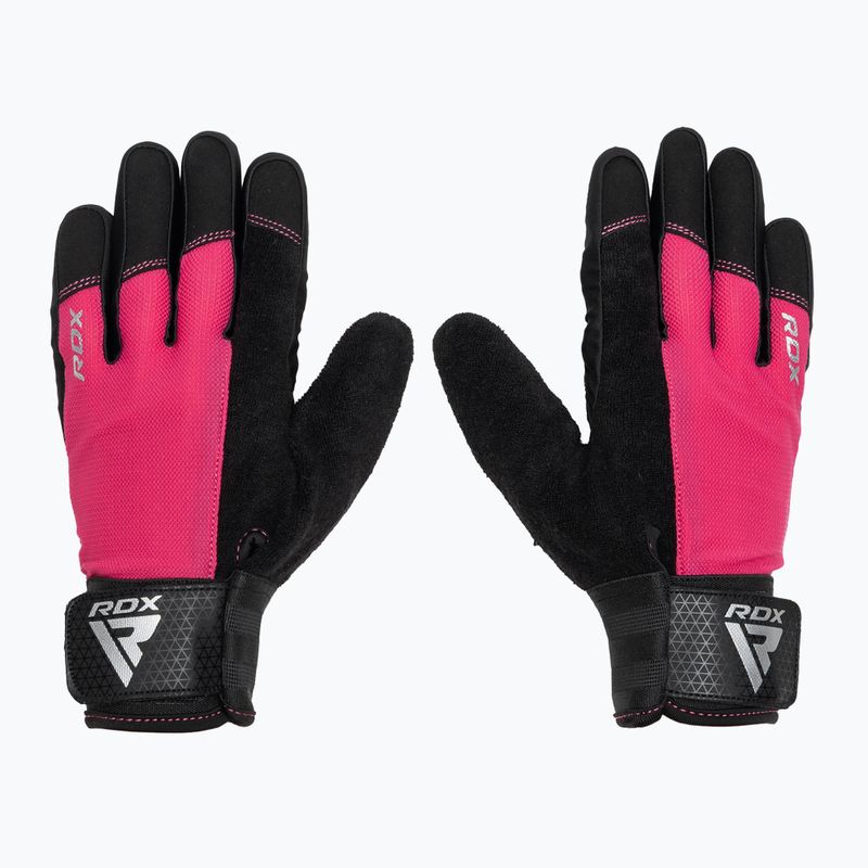 Тренировъчни ръкавици RDX W1F Full Finger pink 2