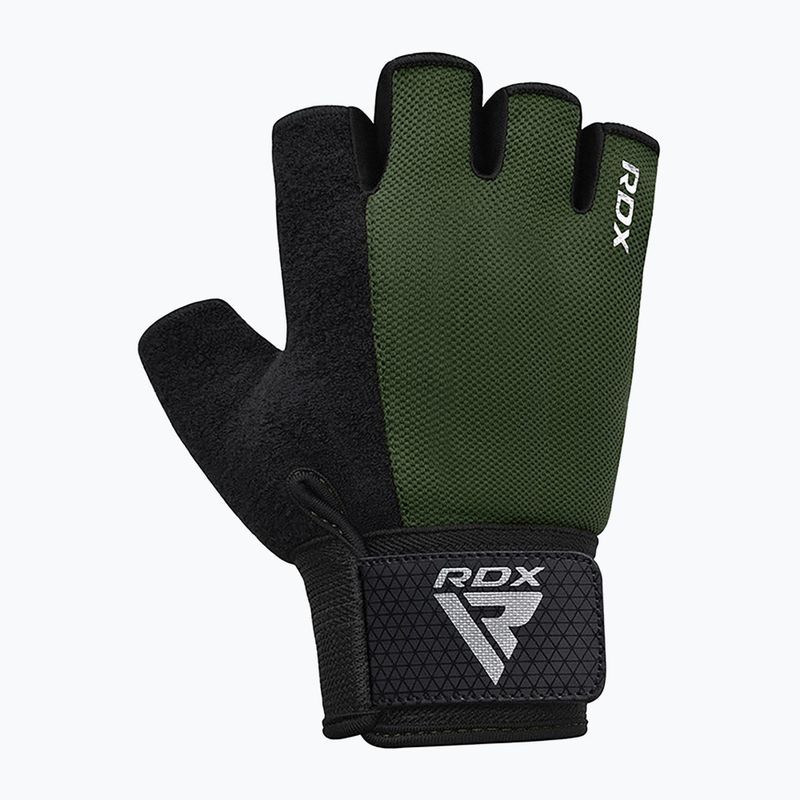 Ръкавици за тренировка RDX W1H Gym Workout army green 3