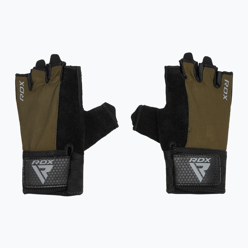 Ръкавици за тренировка RDX W1H Gym Workout army green 2