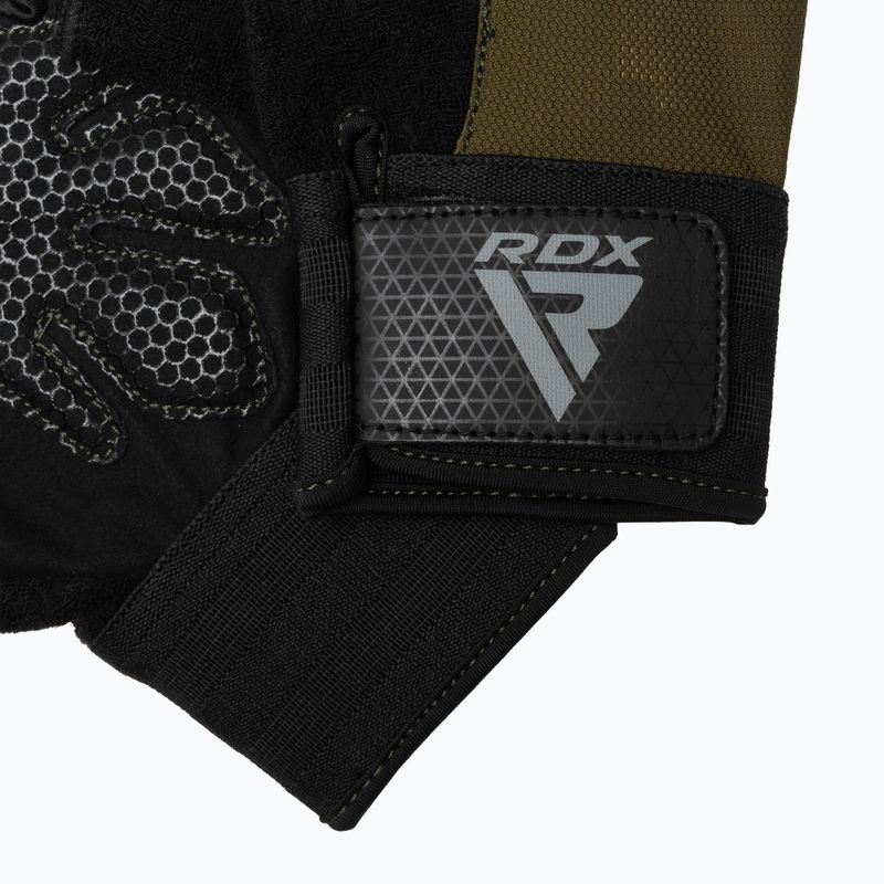 Ръкавици за тренировка RDX W1H Gym Workout army green 4