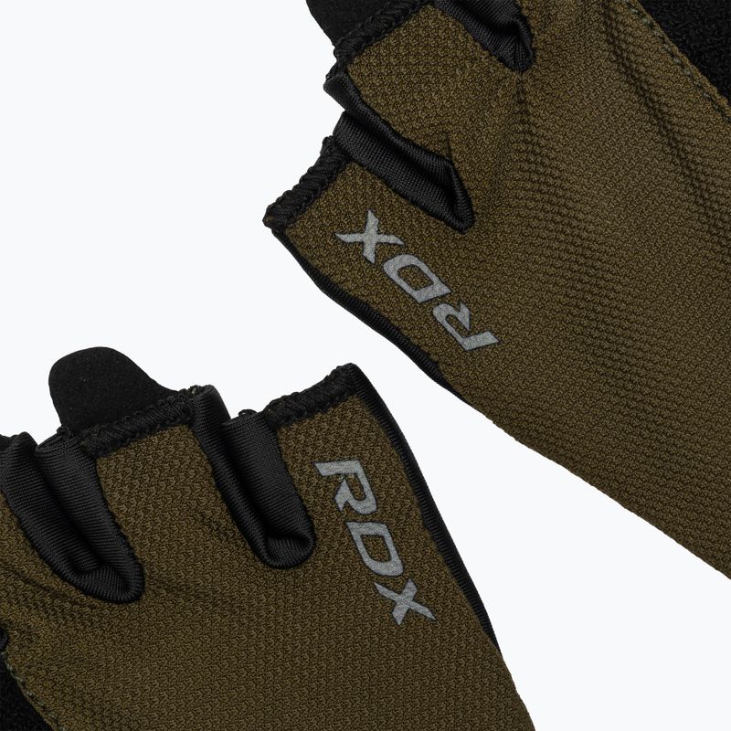 Ръкавици за тренировка RDX W1H Gym Workout army green 6