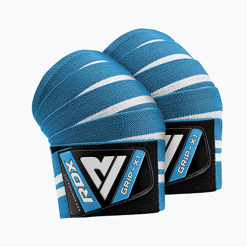 Лента за коляно RDX Weightlifting Gym Knee Wrap blue 3