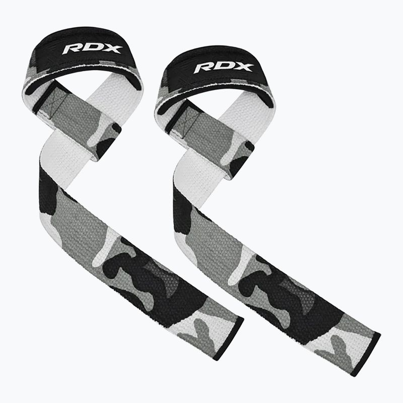 Каишки за вдигане на тежести RDX W1 Weight Training Wrist Straps camo grey