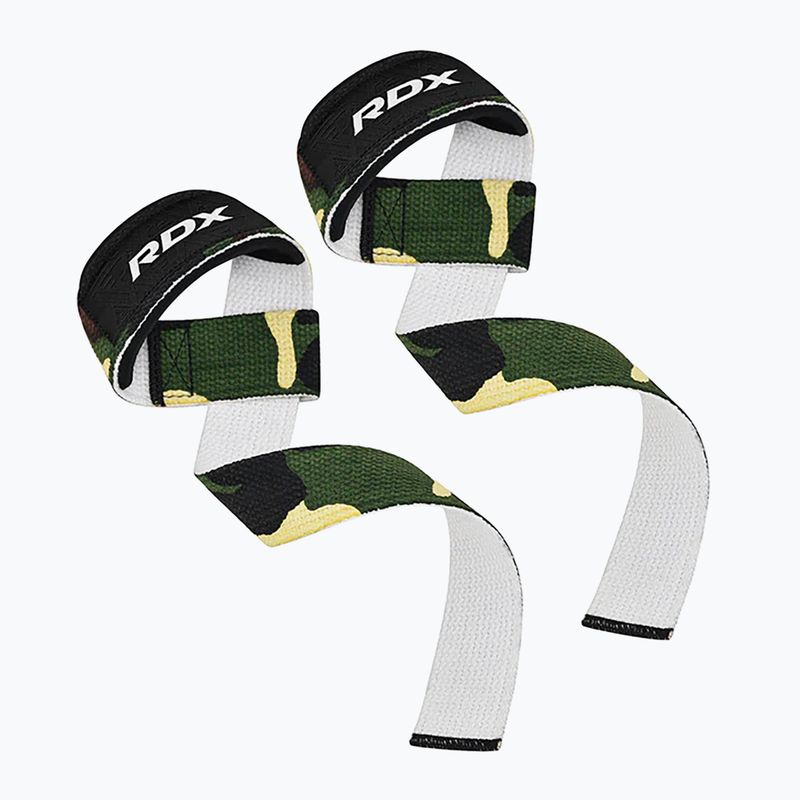 Каишки за вдигане на тежести RDX W1 Weight Training Wrist Straps camo green 2