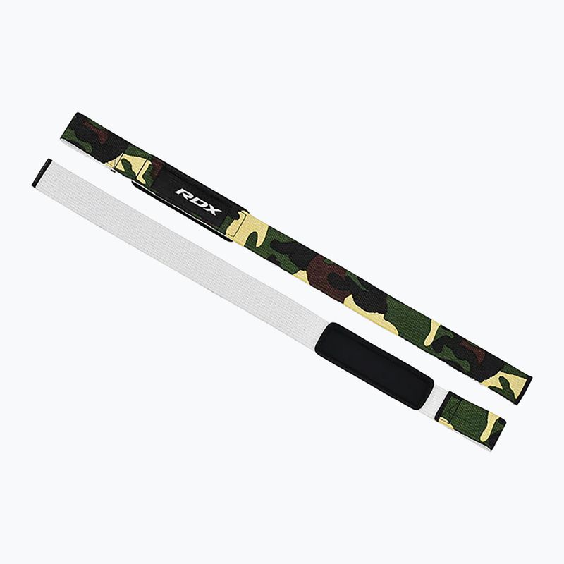 Каишки за вдигане на тежести RDX W1 Weight Training Wrist Straps camo green 3