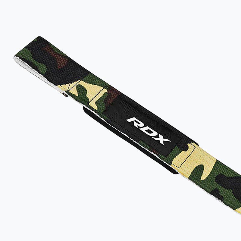 Каишки за вдигане на тежести RDX W1 Weight Training Wrist Straps camo green 4