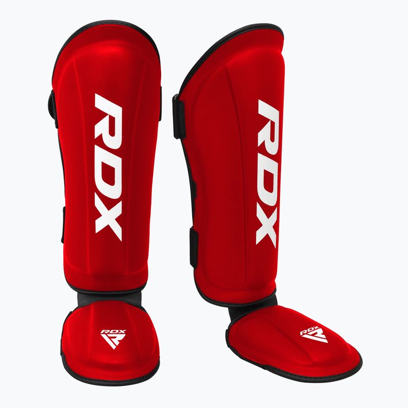 RDX T1 Shin Instep Guards протектори за пищяли и стъпала червено/бяло