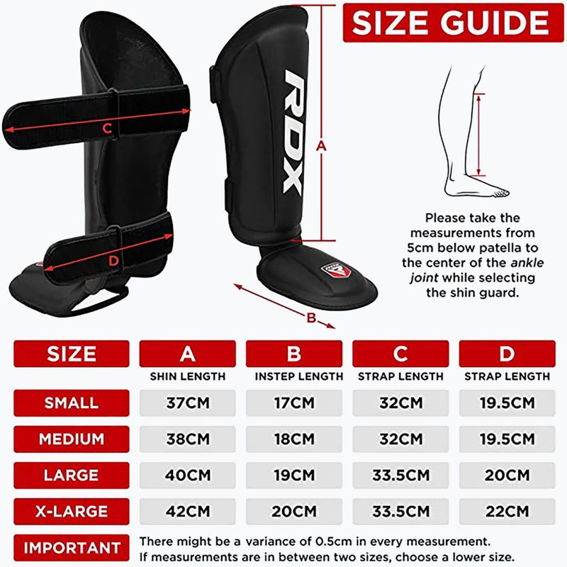 RDX T1 Shin Instep Guards протектори за пищяли и стъпала червено/бяло 8