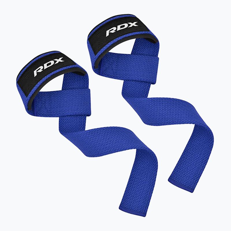 Каишки за вдигане на тежести RDX W1 Weight Training Wrist Straps blue 2