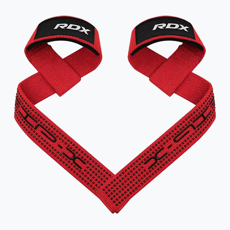 Каишки за вдигане на тежести RDX S4 Weightlifting Wrist Straps red 2