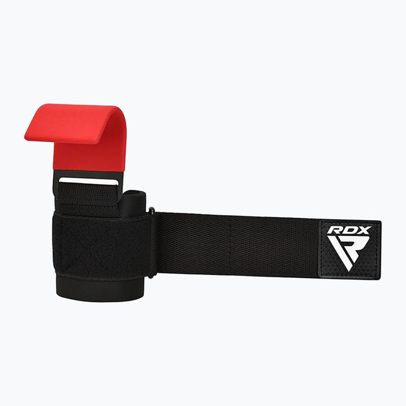 Каишки за вдигане на тежести с кукички RDX W5 Weight Lifting Hook Strap red 4