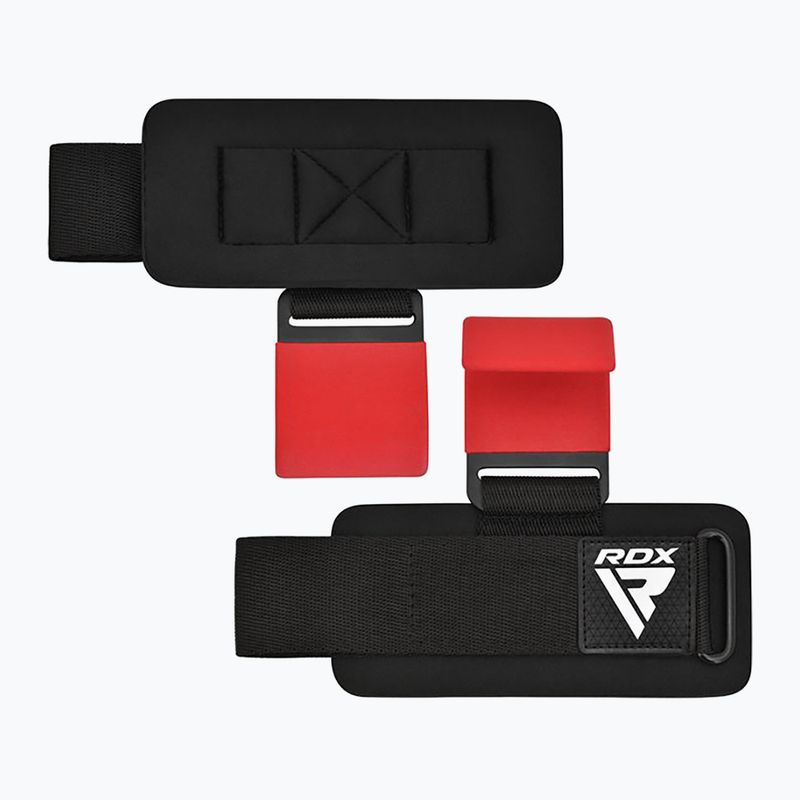 Каишки за вдигане на тежести с кукички RDX W5 Weight Lifting Hook Strap red 5