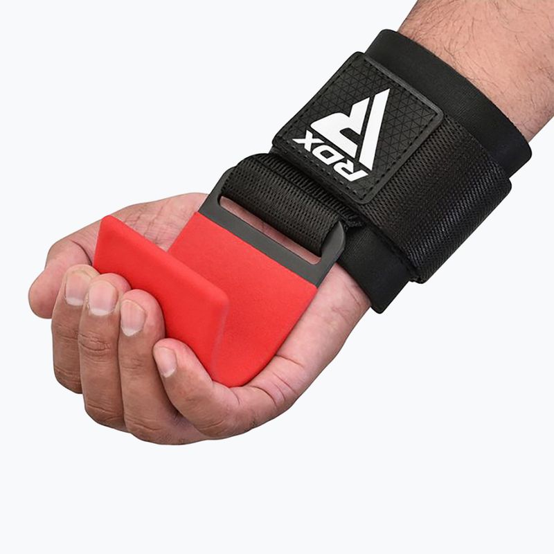 Каишки за вдигане на тежести с кукички RDX W5 Weight Lifting Hook Strap red 6