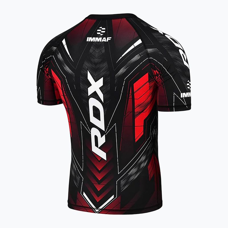 Мъжка тениска за тренировка RDX IMMAF Approved Half Sleeves Compression red 2