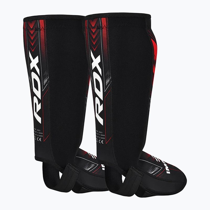 Протектори за подбедрици и стъпала RDX IMMAF Approved Neoprene Shin Instep red 2