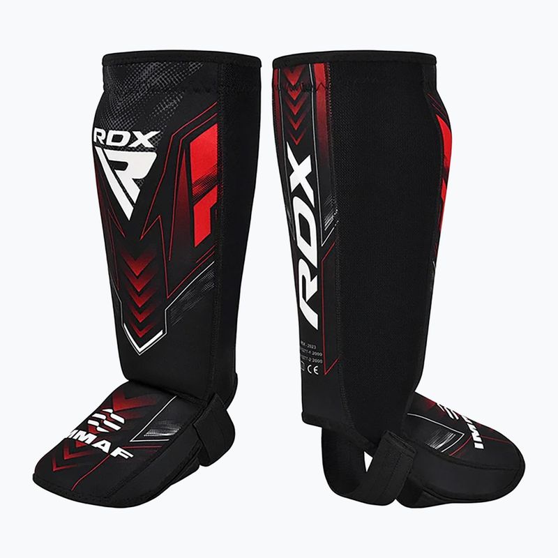 Протектори за подбедрици и стъпала RDX IMMAF Approved Neoprene Shin Instep red 3