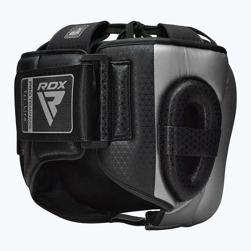 Боксова каска RDX L2 Mark Pro Head Guard With Nose Protection Bar silver 3