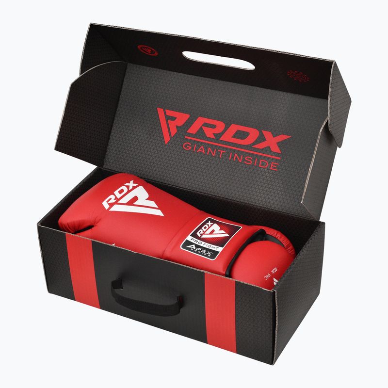 Боксови ръкавици RDX Apex Competition Fight Lace Up Boxing red 7