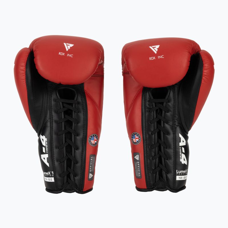 Боксови ръкавици RDX Apex Lace Up Training Sparring Boxing red 3