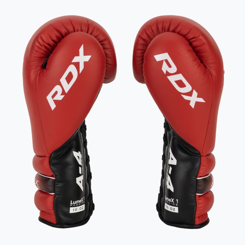 Боксови ръкавици RDX Apex Lace Up Training Sparring Boxing red 4